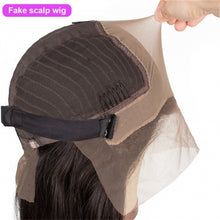 Carregar imagem no visualizador da galeria, Peruca Lace Humana Lisa Fake Scalp 65cm 13x4 HD - Agatha