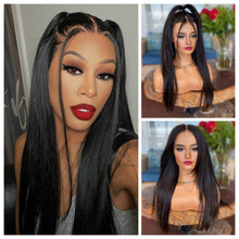 Carregar imagem no visualizador da galeria, Peruca Lace Humana Lisa Fake Scalp 65cm 13x4 HD - Agatha