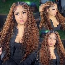 Carregar imagem no visualizador da galeria, Peruca Lace Humana cacheada 70cm 13x4 HD - Ursula