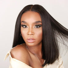 Carregar imagem no visualizador da galeria, Peruca Lace Humana Lisa long bob 40cm 13x4 HD - Kelly
