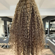 Carregar imagem no visualizador da galeria, Lace Front Humana Cacheada loira com mechas 70cm 13x4 HD -Michele
