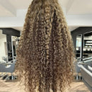 Lace Front Humana Cacheada loira com mechas 70cm 13x4 HD -Michele