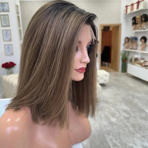 Lace Front Humana lisa loira  40cm 13x4 HD - Anna