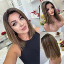 Lace Front Humana lisa loira  40cm 13x4 HD - Anna