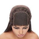 Lace front Humana Chanel com franja 30cm 4x4 HD - Yara