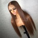 Lace front Humana chocolate lisa 70cm 13x4 HD - Alexia