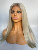 Lace front Humana Loiro platinado 65cm 13x4 HD - Paris