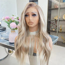 Lace Front Humana loira Ondulada 65cm 13x4HD Gaby