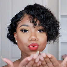 Carregar imagem no visualizador da galeria, Peruca Lace Humana Cacheada 25cm 13x1 HD - Isis
