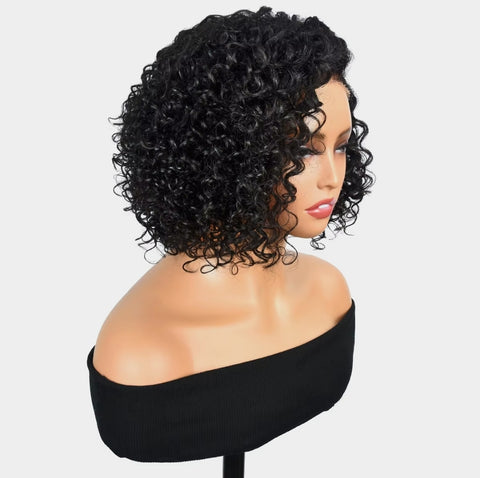 Peruca Lace Humana cacheada 30cm 4x4 HD - Cida