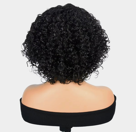 Peruca Lace Humana cacheada 30cm 4x4 HD - Cida