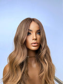 Peruca Lace Humana Ondulada com Mechas 55cm 13x4 HD - Suzy