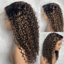 Peruca Lace Humana Cacheada com Mechas 45cm 13x4 HD - Silvana