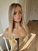 Peruca Lace Front Loira cabelo humano natural 60cm 13x4 HD