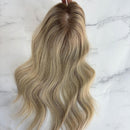Topo capilar 50cm - Cabelo Humano Loiro com mechas