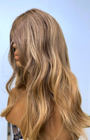 Peruca Lace Humana Ondulada com Mechas 55cm 13x4 HD - Suzy