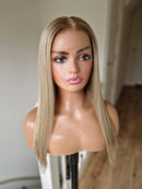 Peruca Lace Front Loira cabelo humano natural 50cm 13x4 HD - Vanessa