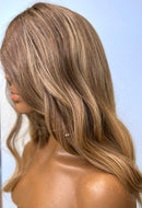Peruca Lace Humana Ondulada com Mechas 55cm 13x4 HD - Suzy