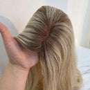 Topo capilar 50cm - Cabelo Humano Loiro com mechas