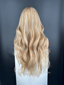 Lace Front Humana lisa loira com mechas 70cm 13x4 HD - Eshily