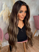 Peruca Lace Humana Ondulada com Mechas 80cm 13x4 HD - Samantha