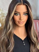 Peruca Lace Humana Ondulada com Mechas 80cm 13x4 HD - Samantha