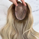 Topo capilar 50cm - Cabelo Humano Loiro com mechas